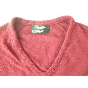 Vtg Men Christian Dior Monsieur Acrylic V Neck Sweater Sz M (Made in USA) MT789